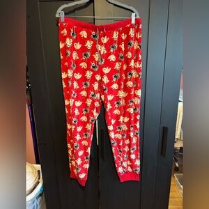 Red Pajama Pants With Sloths